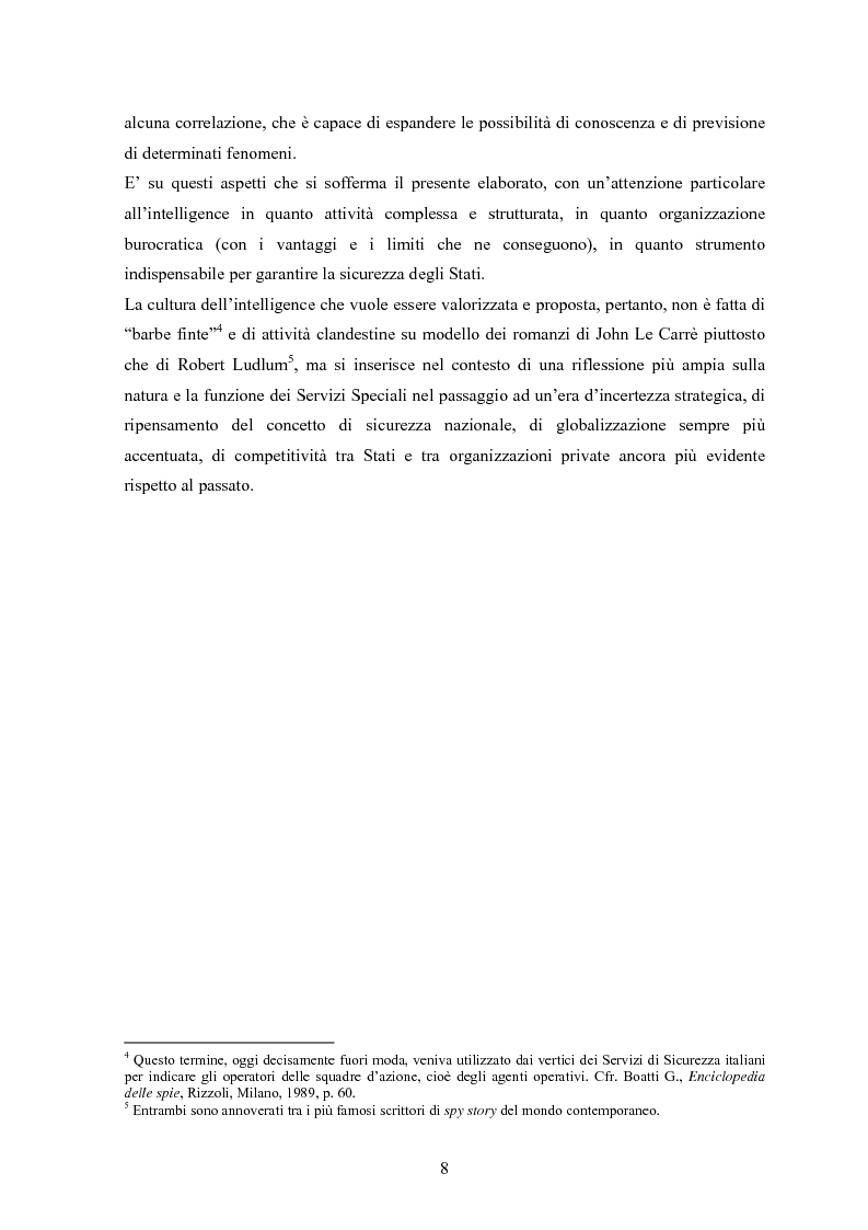 Anteprima della tesi: L'intelligence nel XXI secolo: analisi e prospettive, Pagina 6