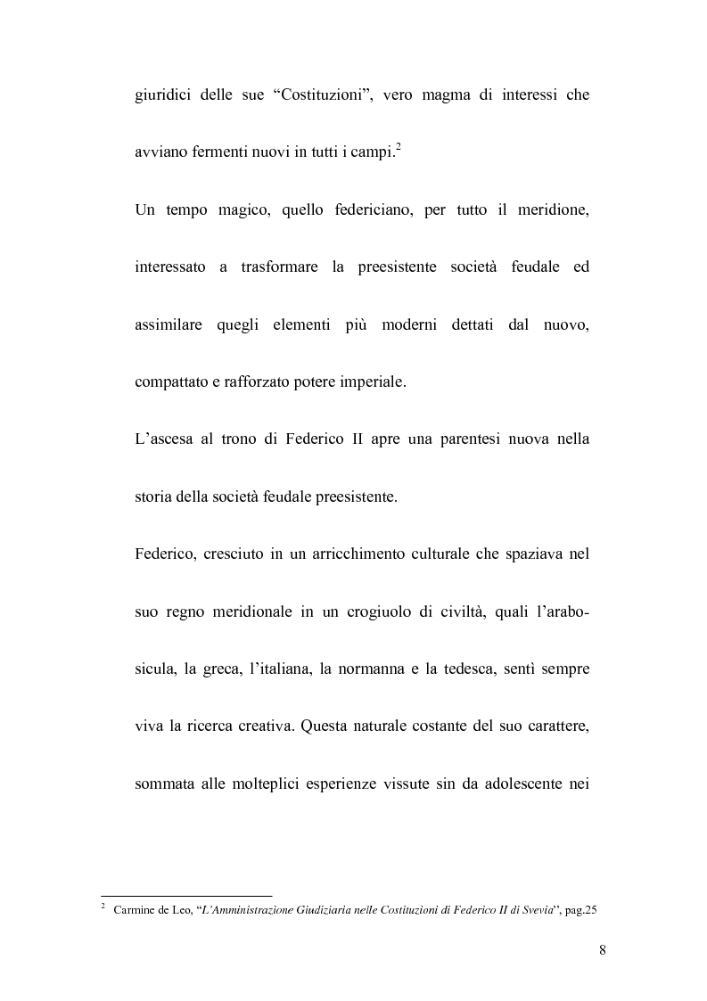 Anteprima della tesi: La politica legislativa di Federico II, Pagina 6