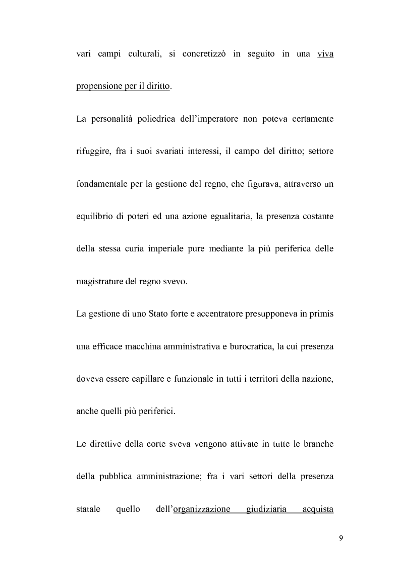 Anteprima della tesi: La politica legislativa di Federico II, Pagina 7