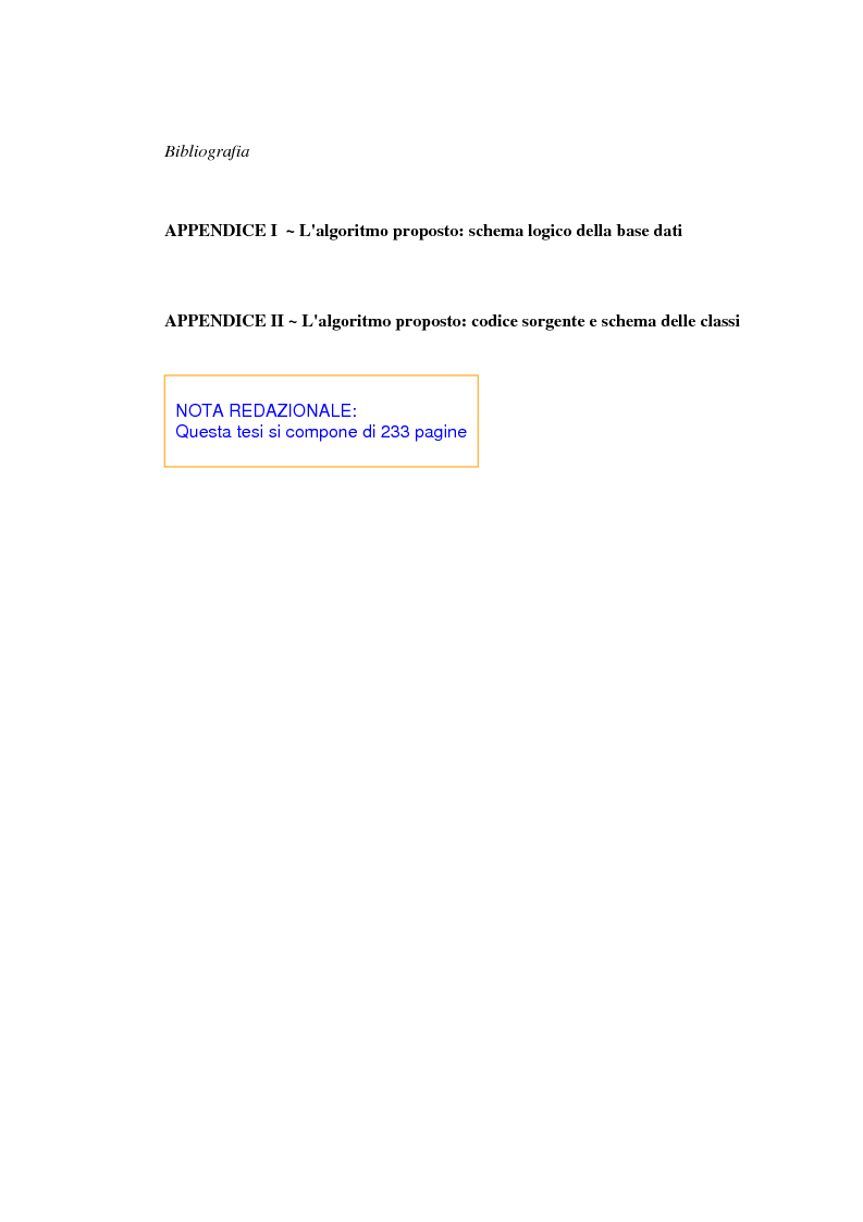 Indice della tesi: Sviluppo e analisi delle prestazioni di un algoritmo per la gestione di grid file distribuiti, Pagina 3