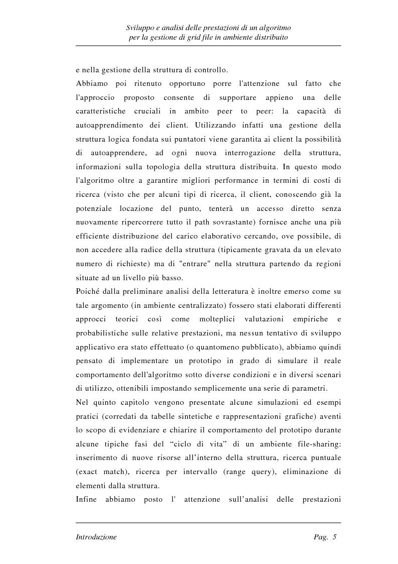 Anteprima della tesi: Sviluppo e analisi delle prestazioni di un algoritmo per la gestione di grid file distribuiti, Pagina 5
