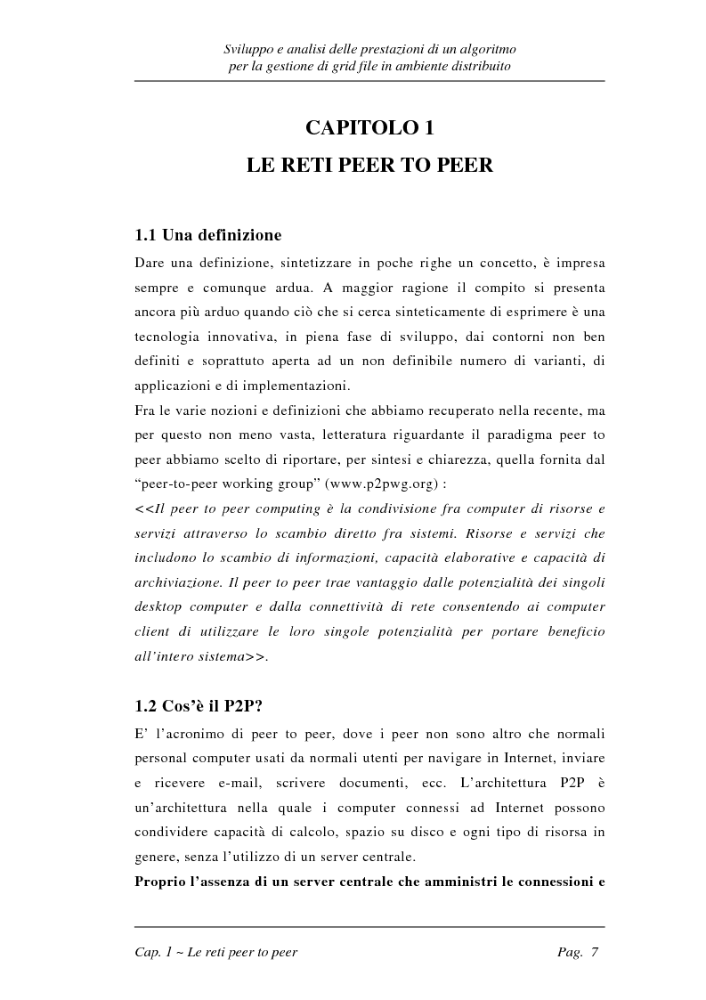 Anteprima della tesi: Sviluppo e analisi delle prestazioni di un algoritmo per la gestione di grid file distribuiti, Pagina 7