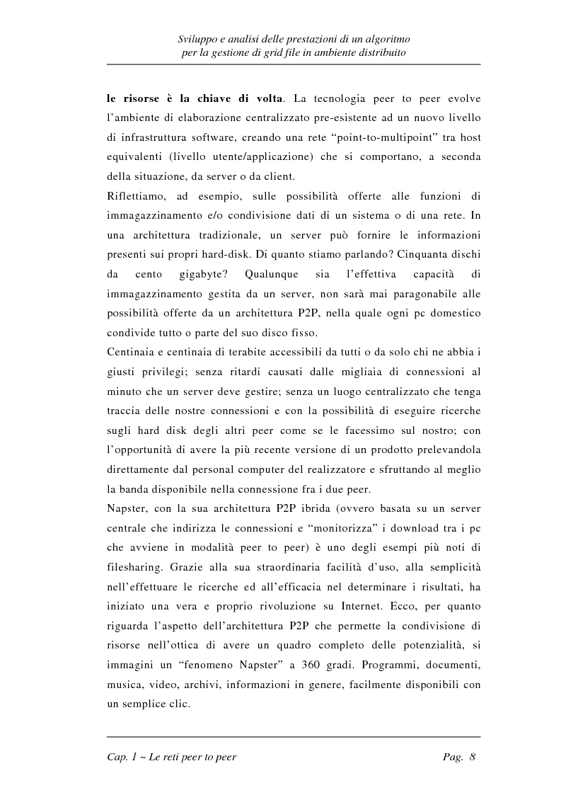 Anteprima della tesi: Sviluppo e analisi delle prestazioni di un algoritmo per la gestione di grid file distribuiti, Pagina 8