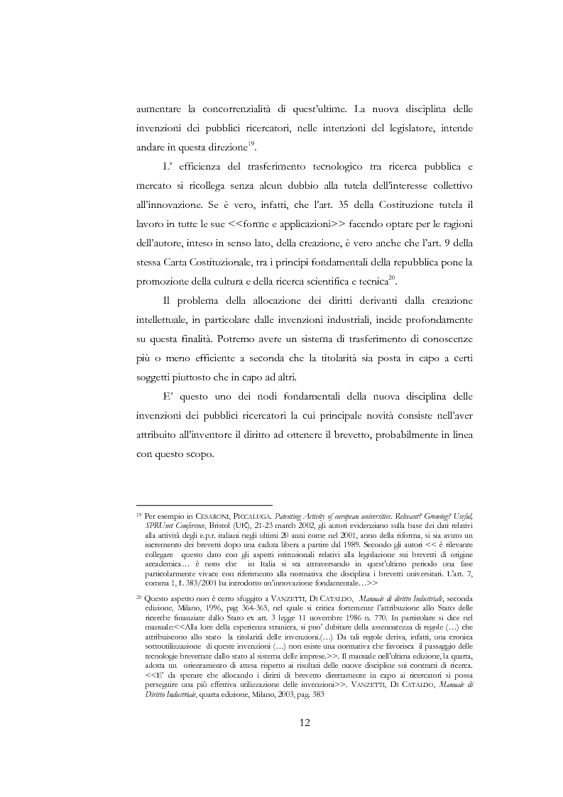 Anteprima della tesi: La nuova disciplina delle invenzioni dei pubblici ricercatori, Pagina 7