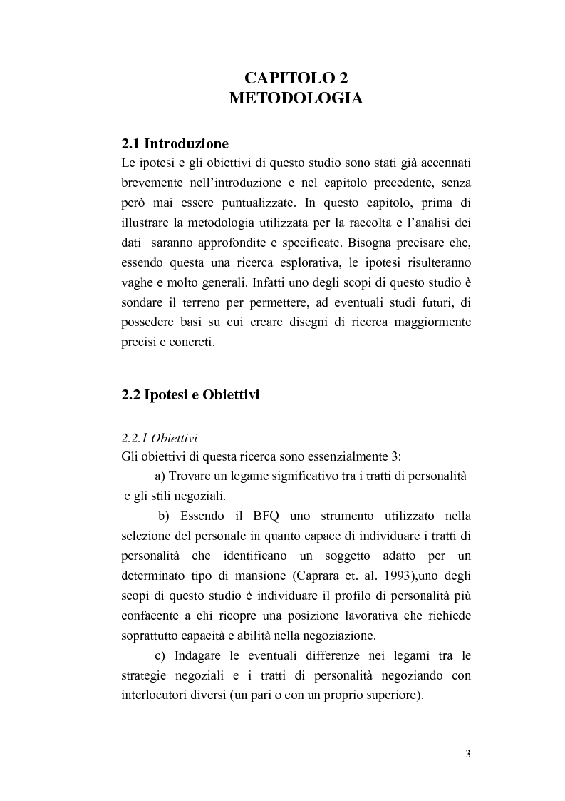 Anteprima della tesi: Personalità e strategie negoziali: una ricerca esplorativa, Pagina 3