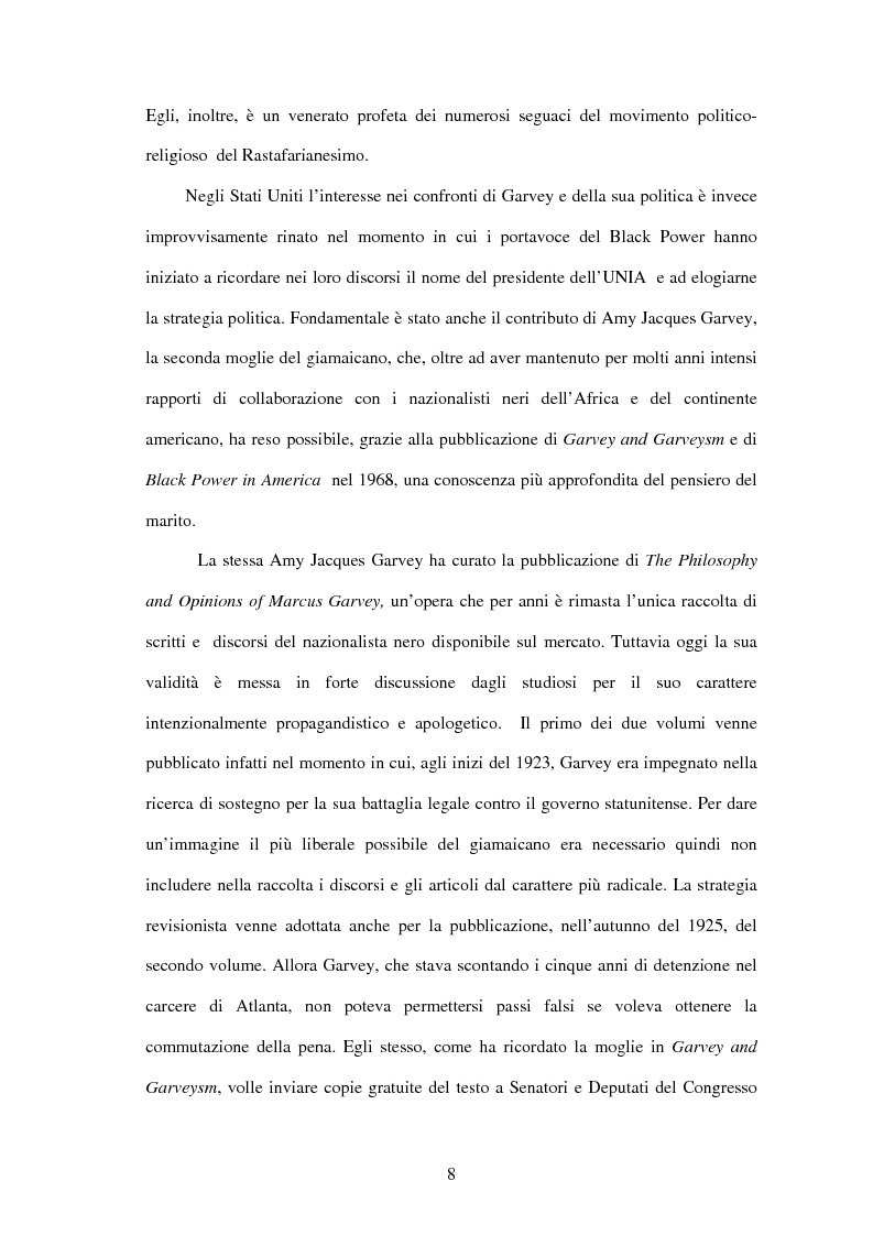 Anteprima della tesi: Marcus Garvey e l'Universal Negro Improvement Association nel periodo statunitense (1919-1927), Pagina 7