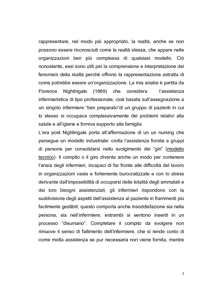Anteprima della tesi: L'evoluzione dei modelli organizzativi per l'assistenza infermieristica, Pagina 3