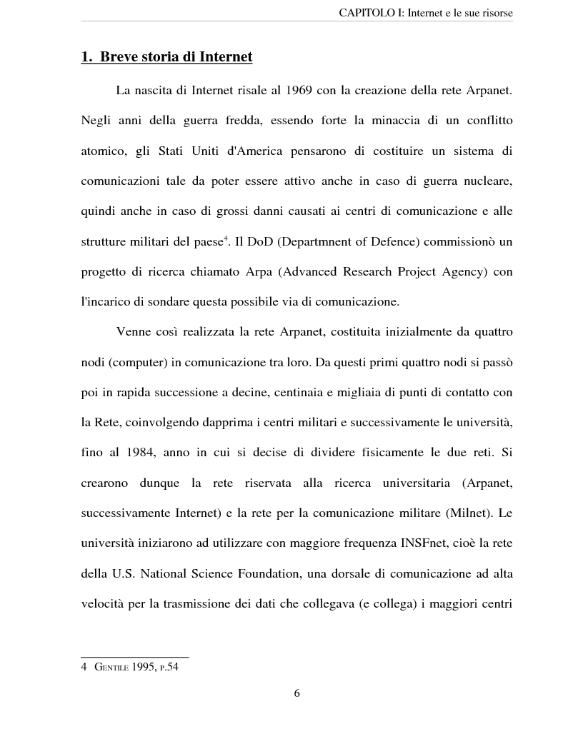 Anteprima della tesi: Le risorse di Internet al servizio delle imprese, Pagina 3