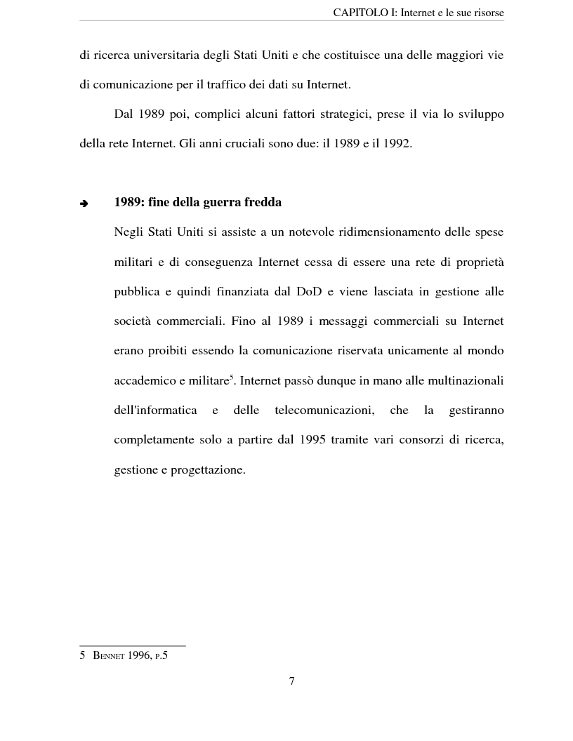 Anteprima della tesi: Le risorse di Internet al servizio delle imprese, Pagina 4