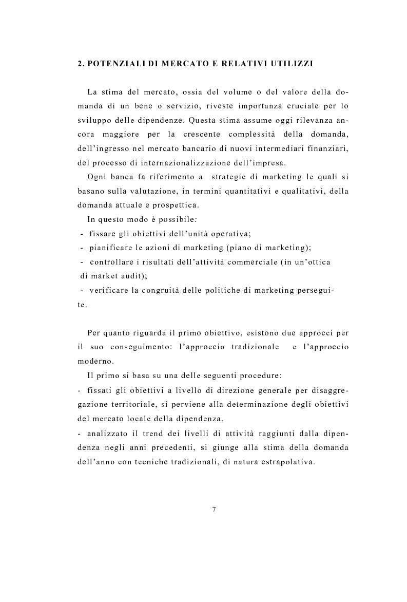 Anteprima della tesi: Definizione e stima del potenziale territoriale del mercato bancario, Pagina 5