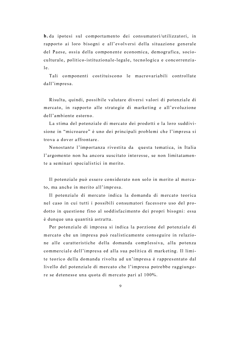 Anteprima della tesi: Definizione e stima del potenziale territoriale del mercato bancario, Pagina 7