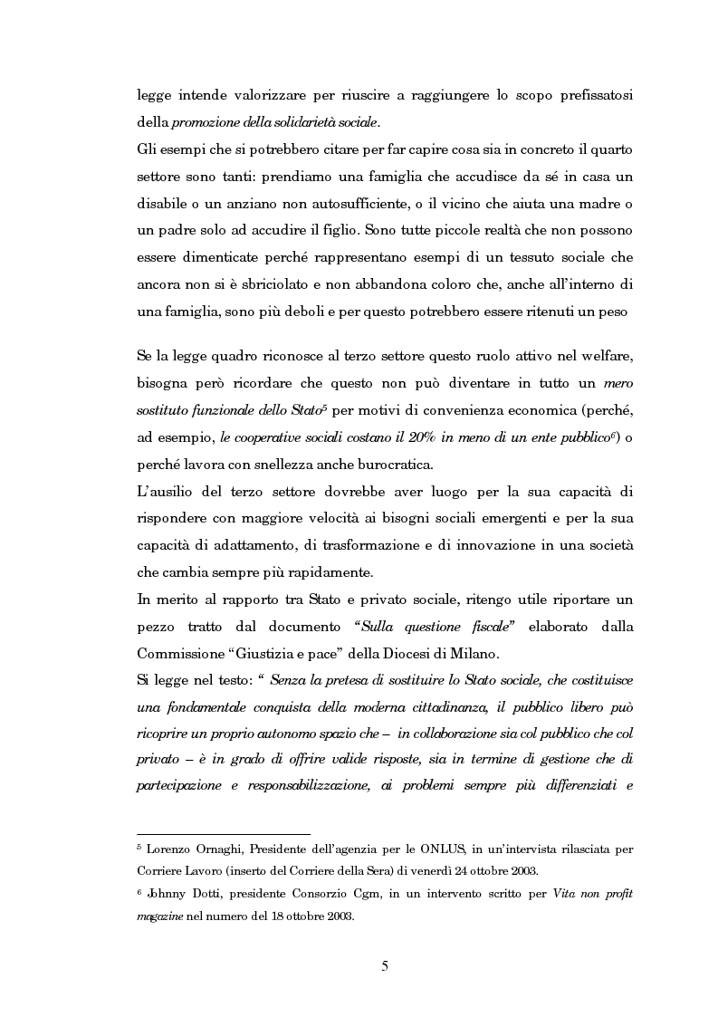 Anteprima della tesi: Quando il terzo settore non è solo Onlus: gli enti ecclesiastici, Pagina 5