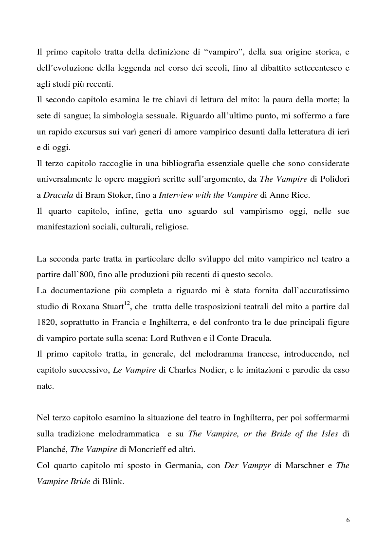Anteprima della tesi: La figura del vampiro nel teatro tra '800 e '900, Pagina 6