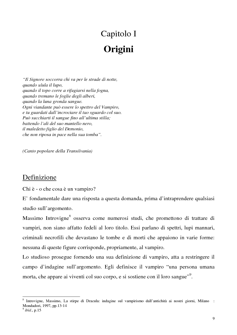Anteprima della tesi: La figura del vampiro nel teatro tra '800 e '900, Pagina 9