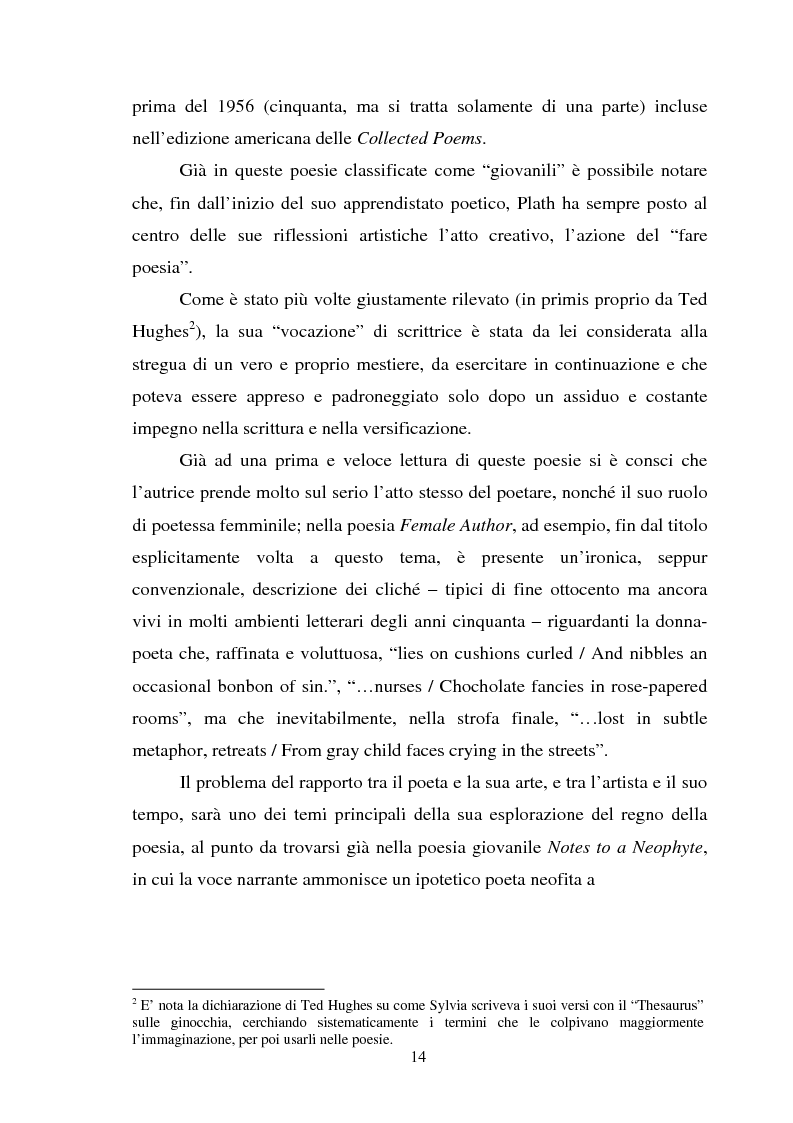 Anteprima della tesi: Sylvia Plath - Il mestiere di poetessa. Viaggio nel regno della poesia, Pagina 11