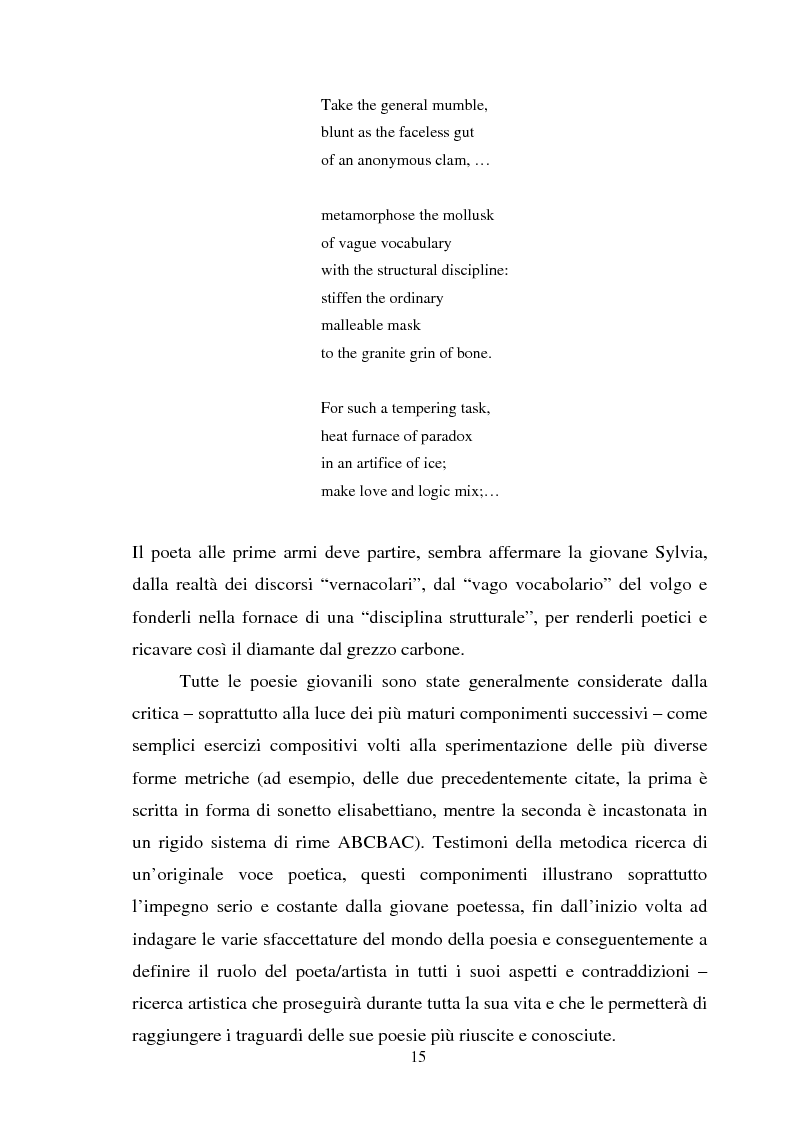Anteprima della tesi: Sylvia Plath - Il mestiere di poetessa. Viaggio nel regno della poesia, Pagina 12
