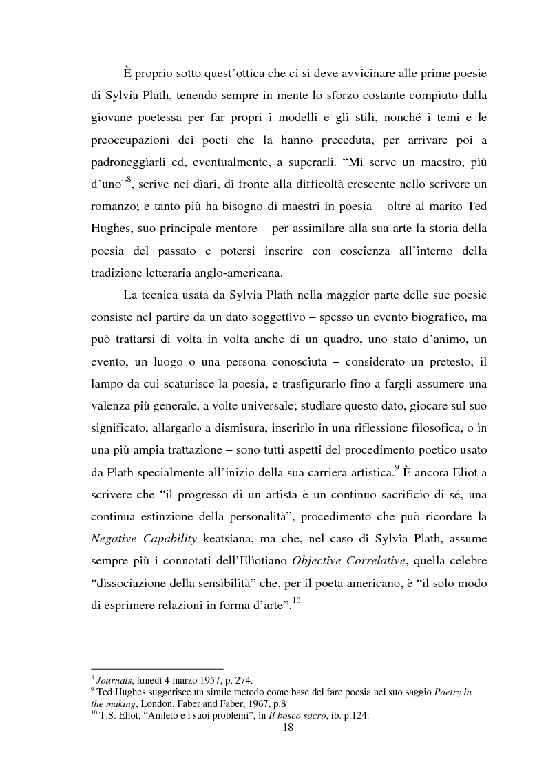 Anteprima della tesi: Sylvia Plath - Il mestiere di poetessa. Viaggio nel regno della poesia, Pagina 15