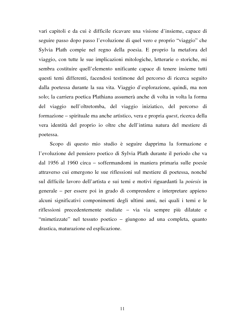 Anteprima della tesi: Sylvia Plath - Il mestiere di poetessa. Viaggio nel regno della poesia, Pagina 8