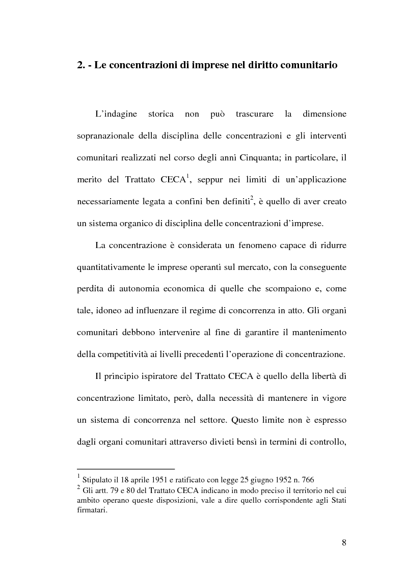 Anteprima della tesi: Controllo e concentrazioni, Pagina 14