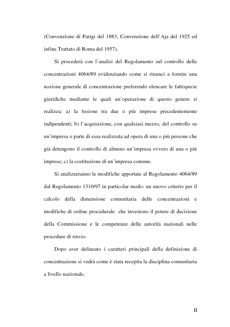 Anteprima della tesi: Controllo e concentrazioni, Pagina 2