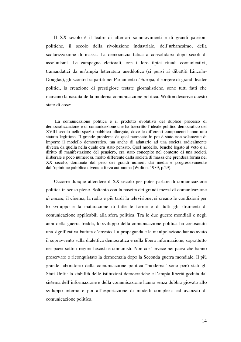 Anteprima della tesi: Comunicazione, marketing politico, elettori: le elezioni politiche del 13 Maggio 2001 in Italia, Pagina 9