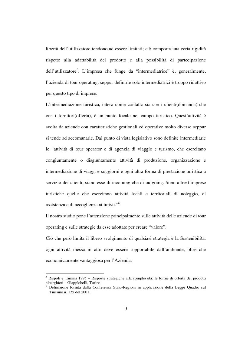 Anteprima della tesi: Sviluppo sostenibile e strategia del valore delle aziende di tour operating, Pagina 6