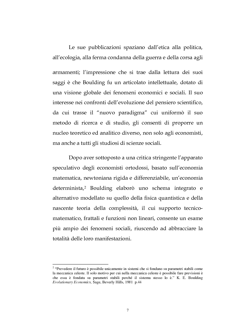 Anteprima della tesi: Kenneth Ewert Boulding e l'analisi economica del XX secolo: evoluzione, ordine, complessità, Pagina 2