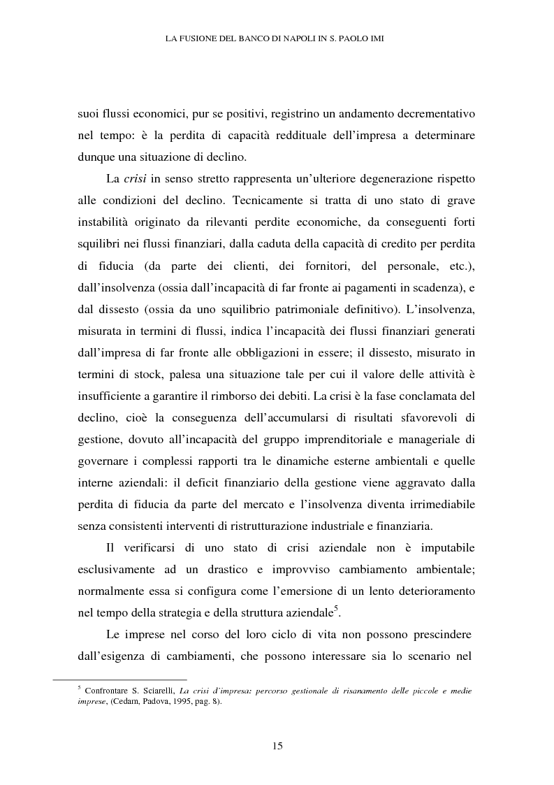 Anteprima della tesi: Le crisi d'impresa e le problematiche di risanamento. Il tormentato processo di ristrutturazione del Banco di Napoli, Pagina 11