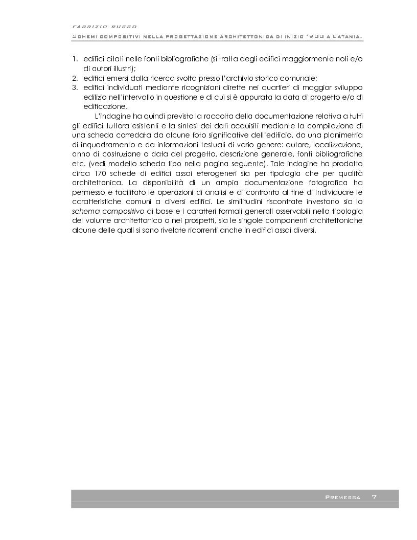 Anteprima della tesi: Schemi compositivi nella progettazione architettonica a Catania ad inizio '900, Pagina 4