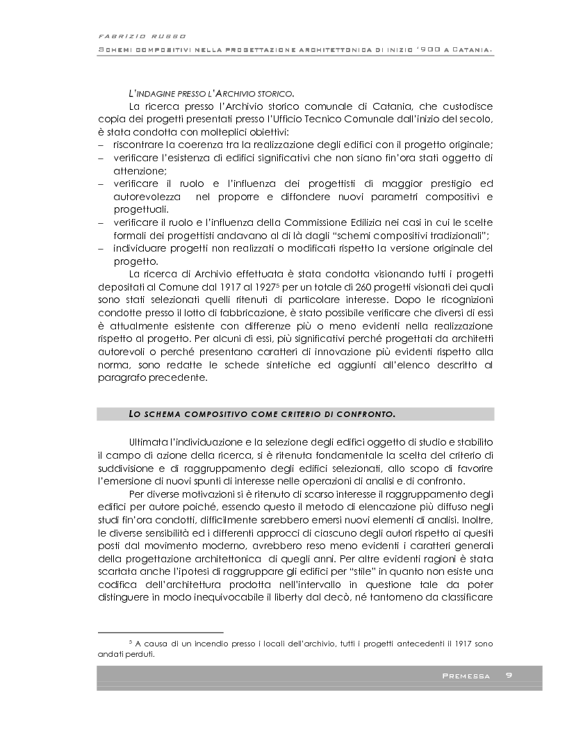 Anteprima della tesi: Schemi compositivi nella progettazione architettonica a Catania ad inizio '900, Pagina 6