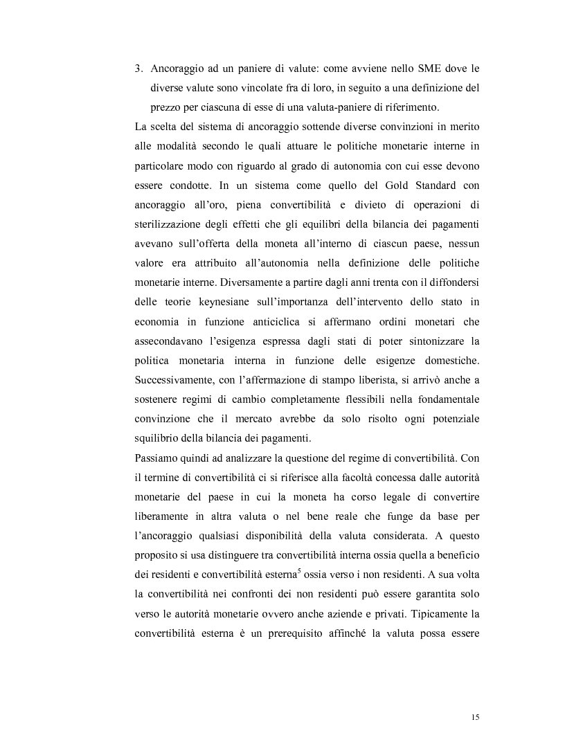 Anteprima della tesi: L'Unione Monetaria Europea e i sistemi di pagamento. Analisi giuridico-istituzionale., Pagina 15