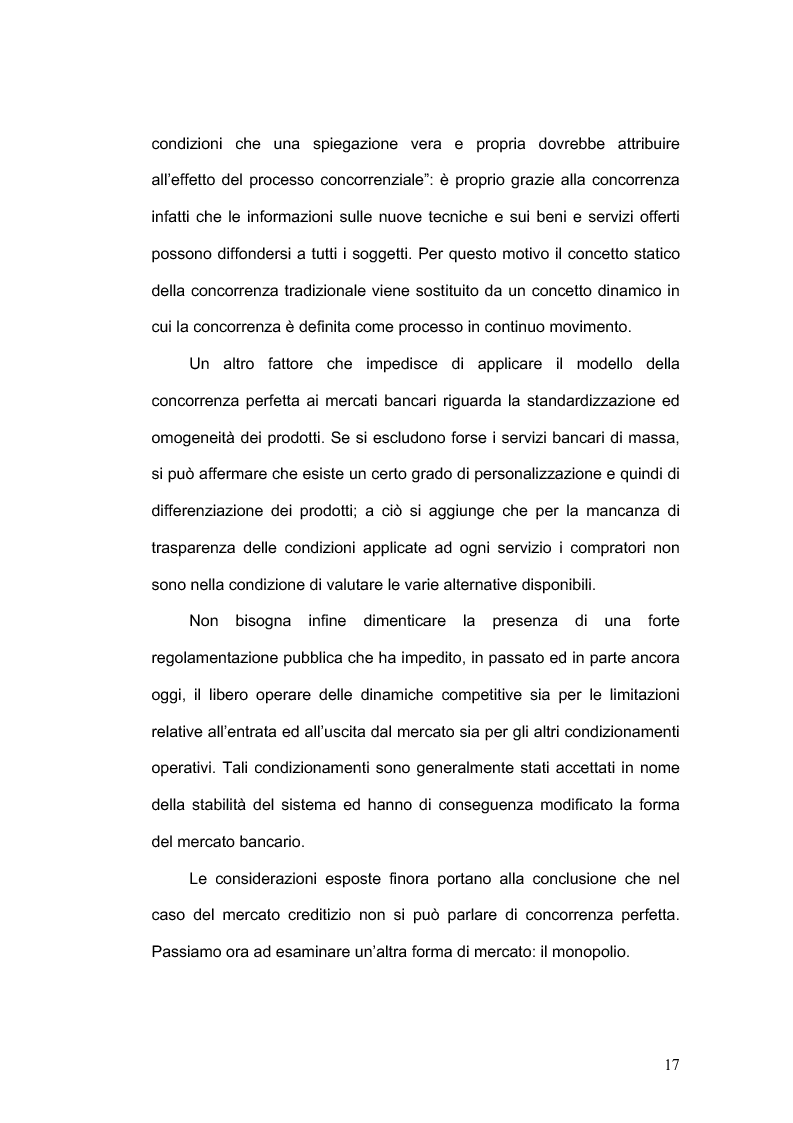 Anteprima della tesi: La concorrenza nel settore bancario, Pagina 14