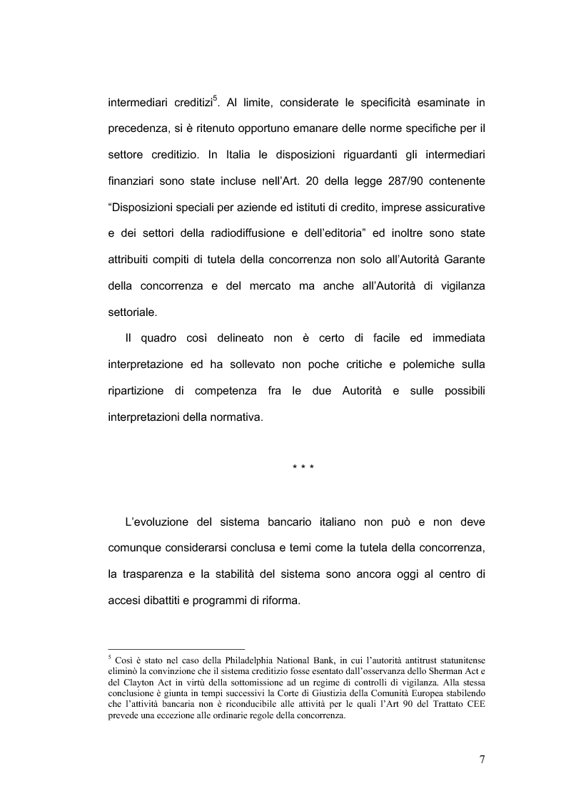 Anteprima della tesi: La concorrenza nel settore bancario, Pagina 4