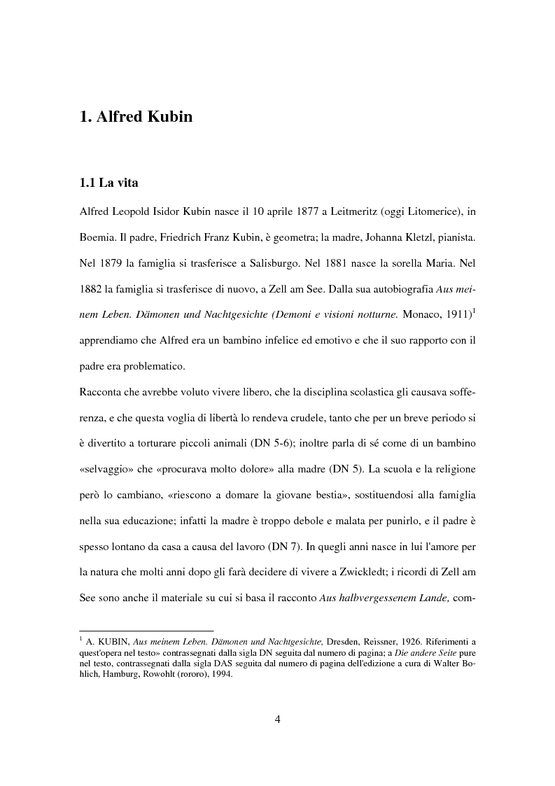 Anteprima della tesi: Utopia e distopia in ''Die andere Seite'' di Alfred Kubin, Pagina 2