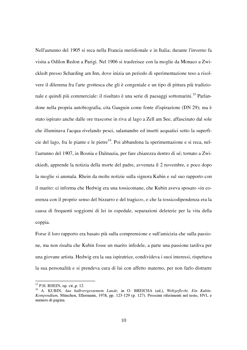Anteprima della tesi: Utopia e distopia in ''Die andere Seite'' di Alfred Kubin, Pagina 8