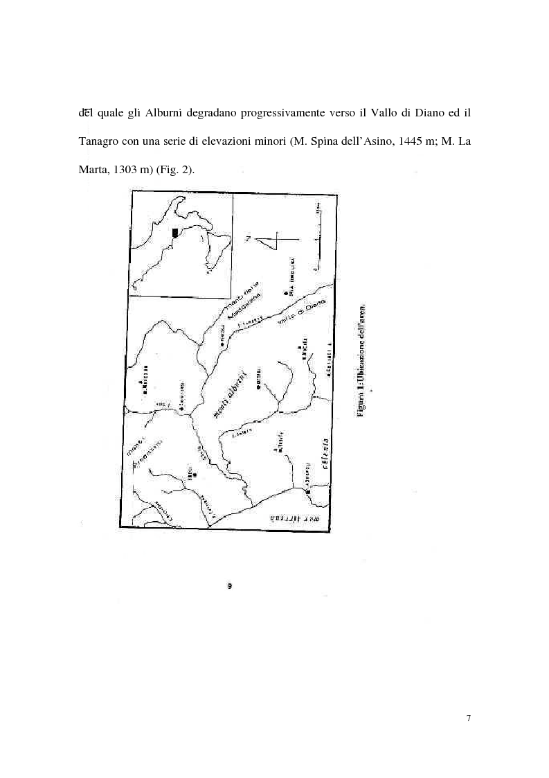 Anteprima della tesi: Analisi e sviluppo del carsismo degli Alburni. Studio geomorfologico. Carta geomorfologica., Pagina 4