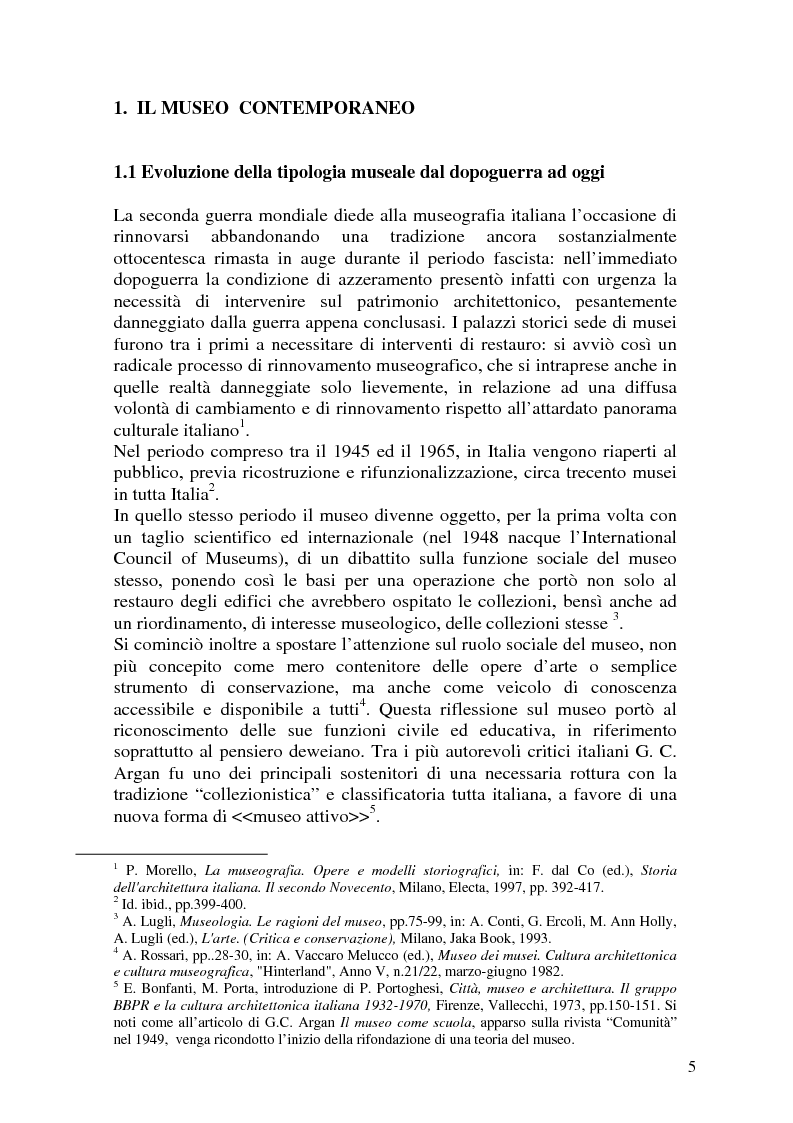 Anteprima della tesi: La Fondazione Sandretto Re Rebaudengo per l'arte: un esempio di museo d'arte contemporanea in Italia, Pagina 5