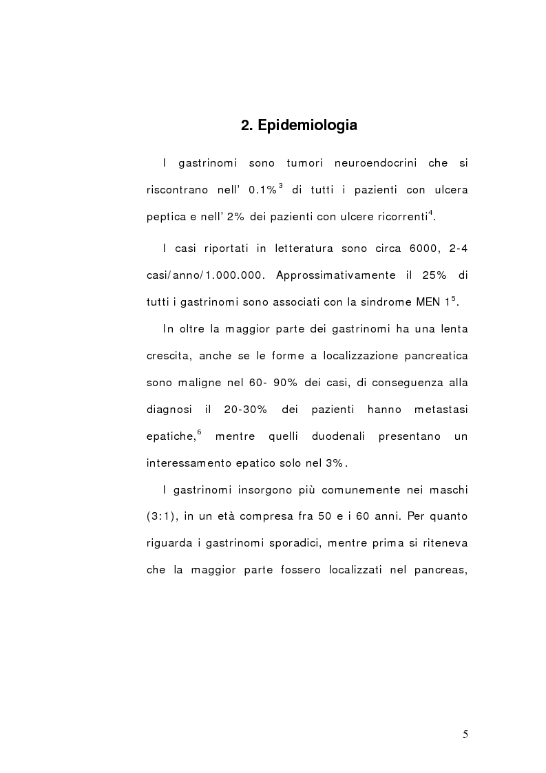 Anteprima della tesi: I gastrinomi duodenali: nuovo approccio diagnostico e terapeutico, Pagina 4