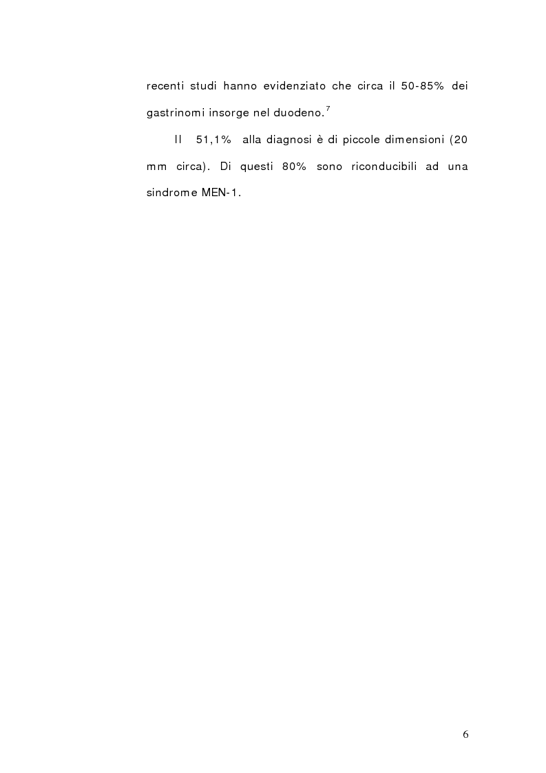 Anteprima della tesi: I gastrinomi duodenali: nuovo approccio diagnostico e terapeutico, Pagina 5