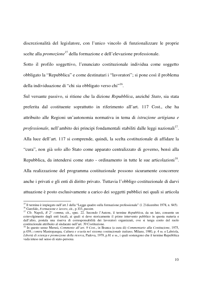 Anteprima della tesi: Formazione e contratto di lavoro, Pagina 6