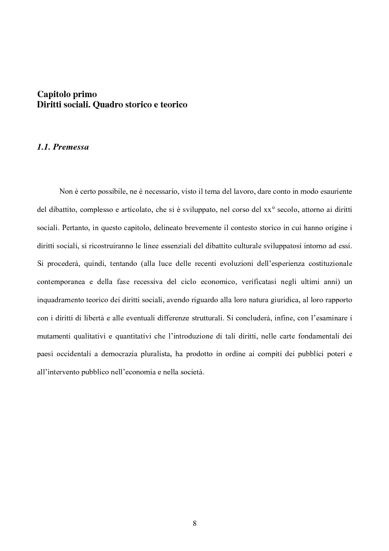 Anteprima della tesi: I diritti sociali nel settore sanitario, Pagina 4