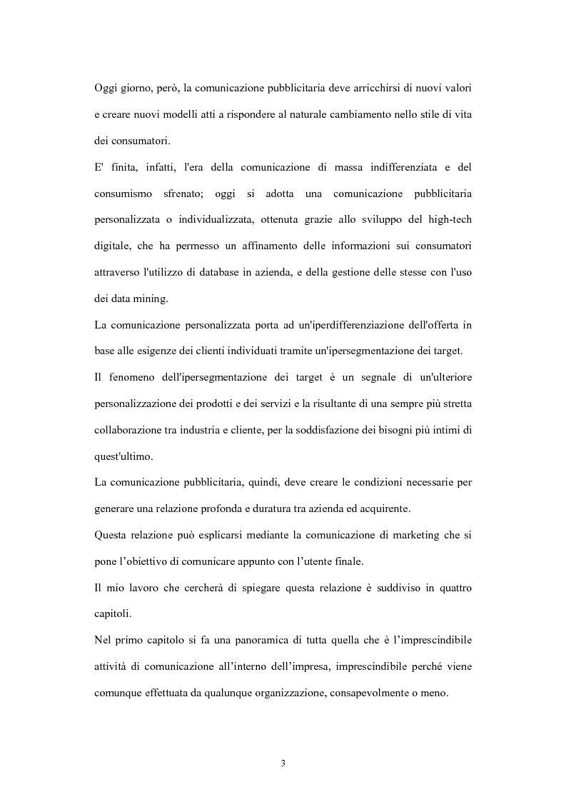 Anteprima della tesi: La comunicazione di marketing, Pagina 3