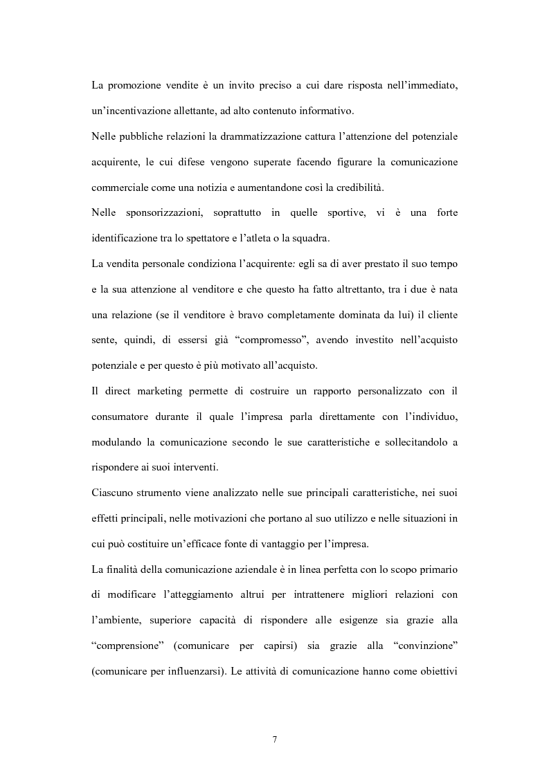 Anteprima della tesi: La comunicazione di marketing, Pagina 7