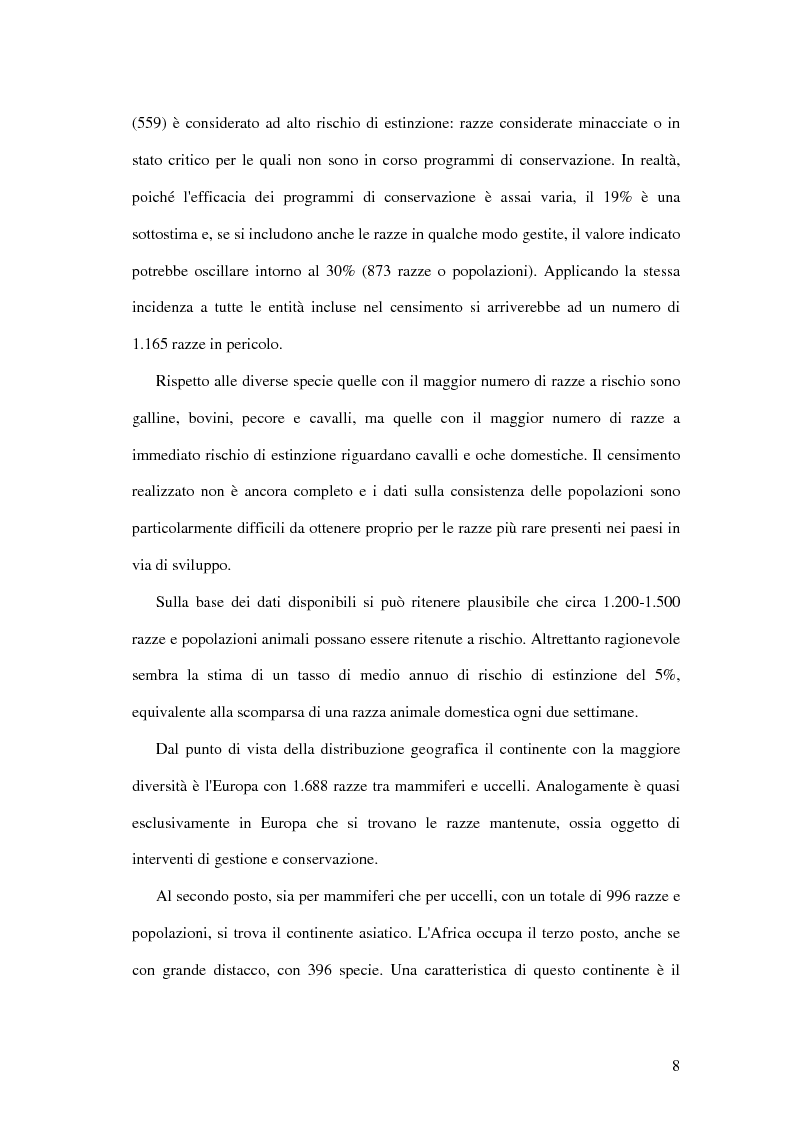 Anteprima della tesi: Aspetti economici della tutela delle razze zootecniche ragusane a rischio di estinzione, Pagina 8
