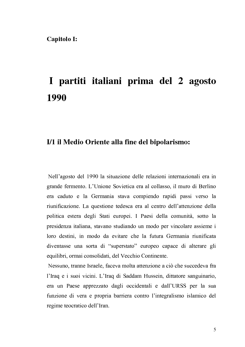 Anteprima della tesi: Il governo e i partiti italiani di fronte alla guerra del Golfo, Pagina 3