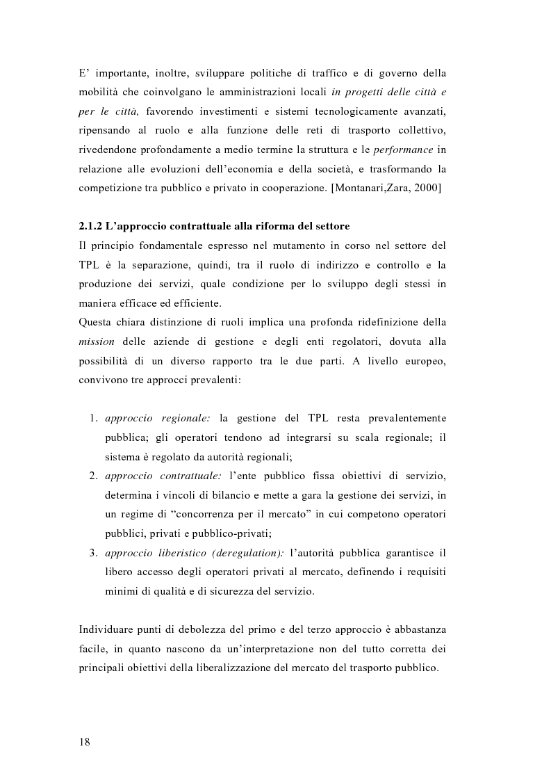 Anteprima della tesi: Liberalizzazione del mercato e cambiamento strategico ed organizzativo nel settore del trasporto pubblico locale, Pagina 13