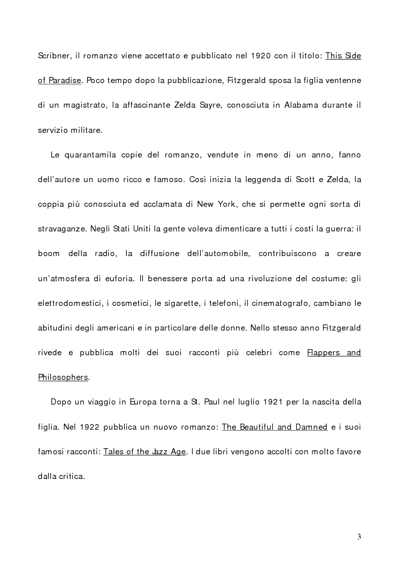 Anteprima della tesi: L'illusione infranta di Fitzgerald in ''The Great Gatsby'', Pagina 3