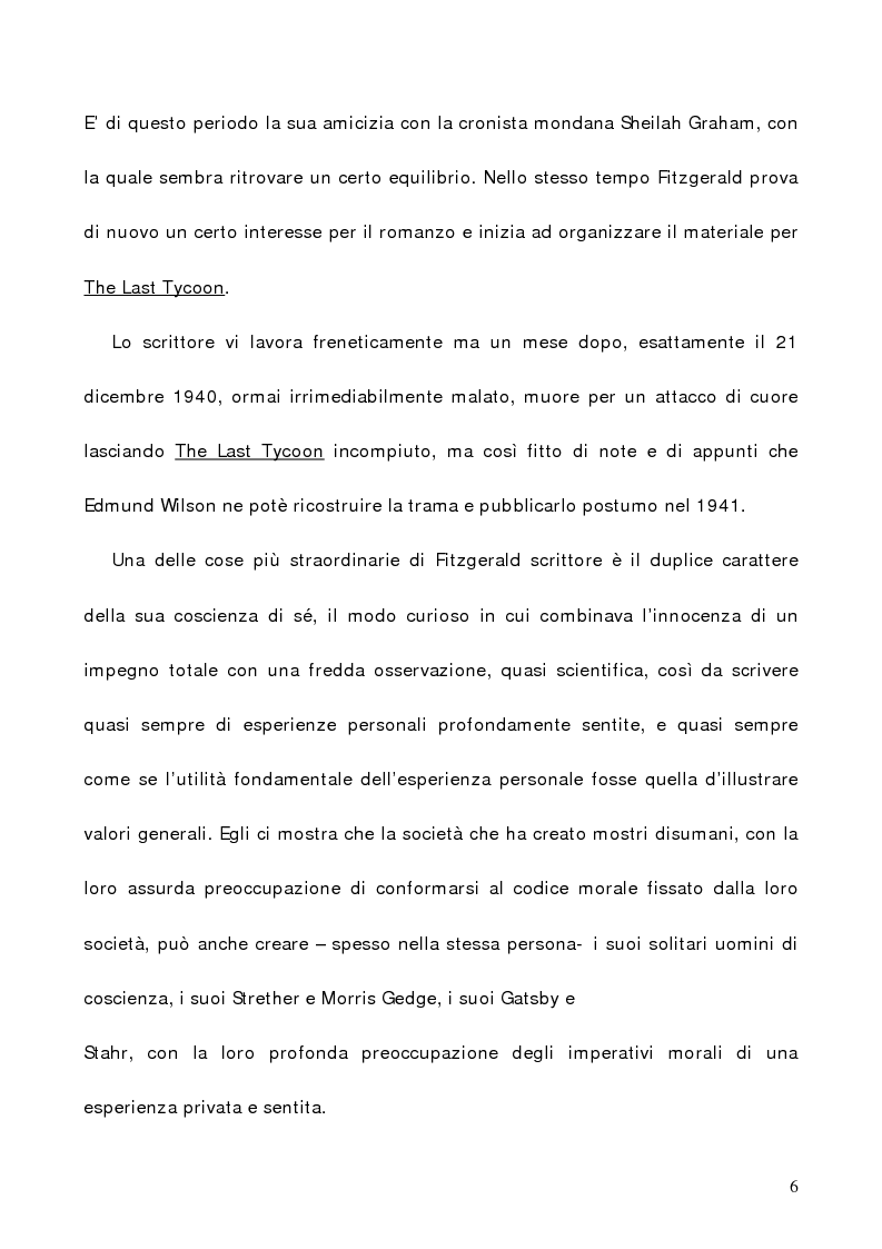 Anteprima della tesi: L'illusione infranta di Fitzgerald in ''The Great Gatsby'', Pagina 6