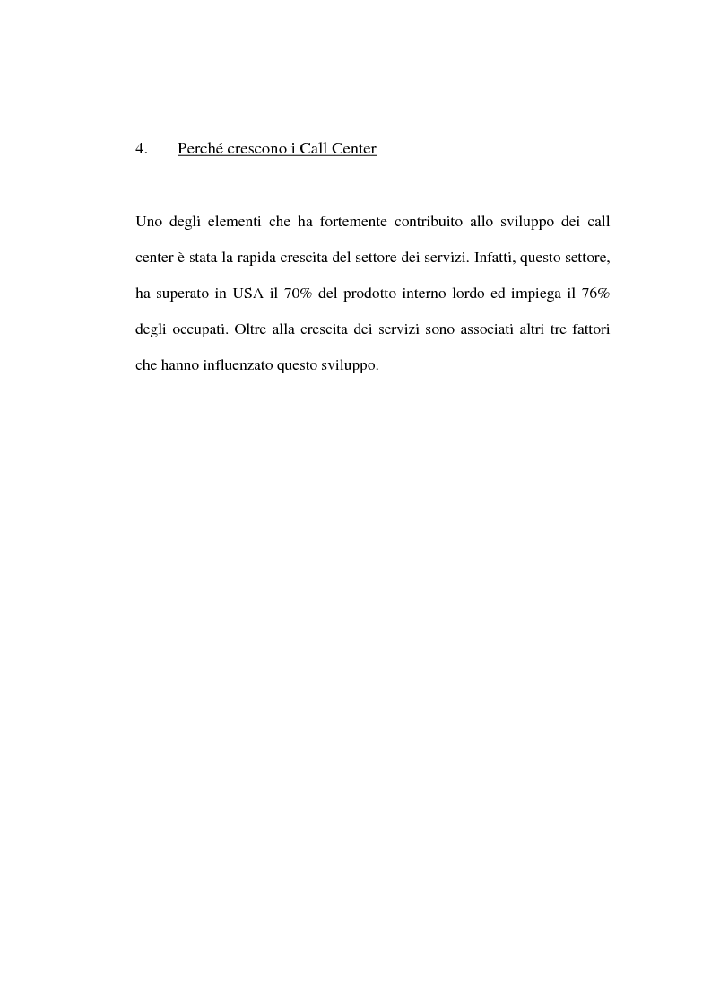 Anteprima della tesi: I call center: organizzazione e gestione del personale, Pagina 10