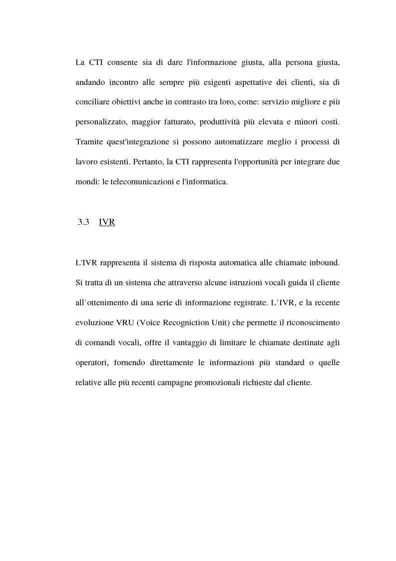 Anteprima della tesi: I call center: organizzazione e gestione del personale, Pagina 9